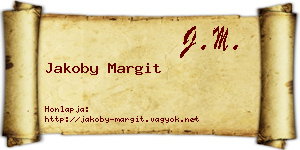 Jakoby Margit névjegykártya